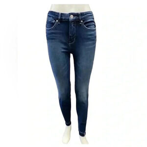 Bootlegger Skinny Fit Raw Hem  Dark Wash Jeans Size 27